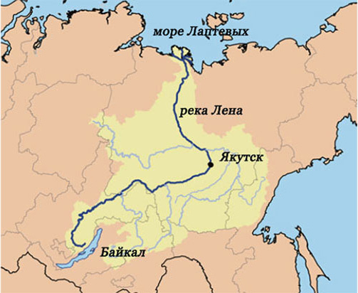 Река Лена в России